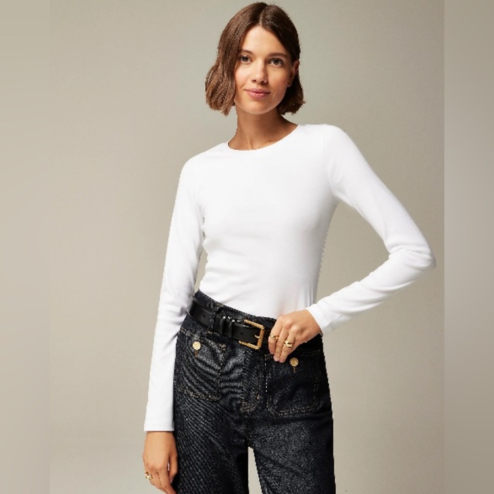 J. Crew Women’s Perfect-fit Long-sleeve Crewneck T-Shirt Size XXL #BL112